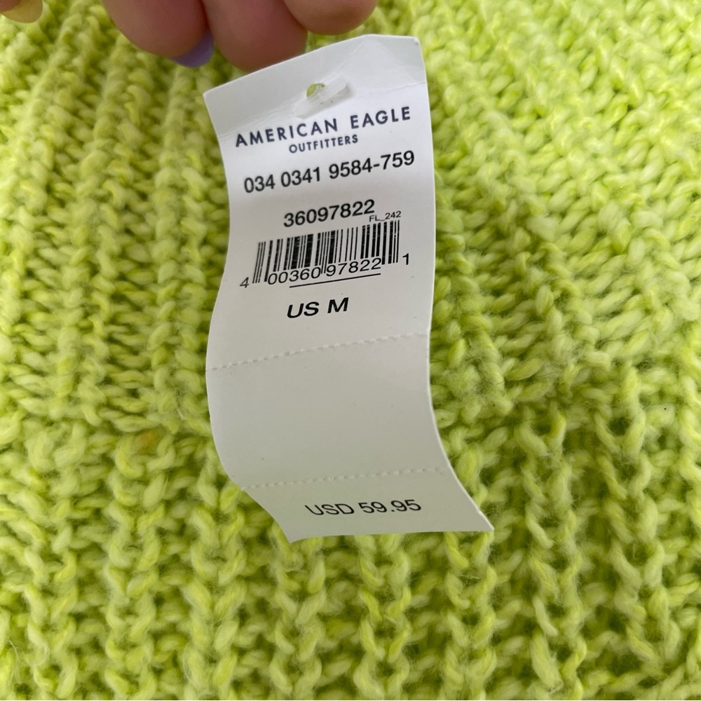 NWT AMERICAN EAGLE • Cable Knit Mock Neck Sweater - Picture 3 of 6